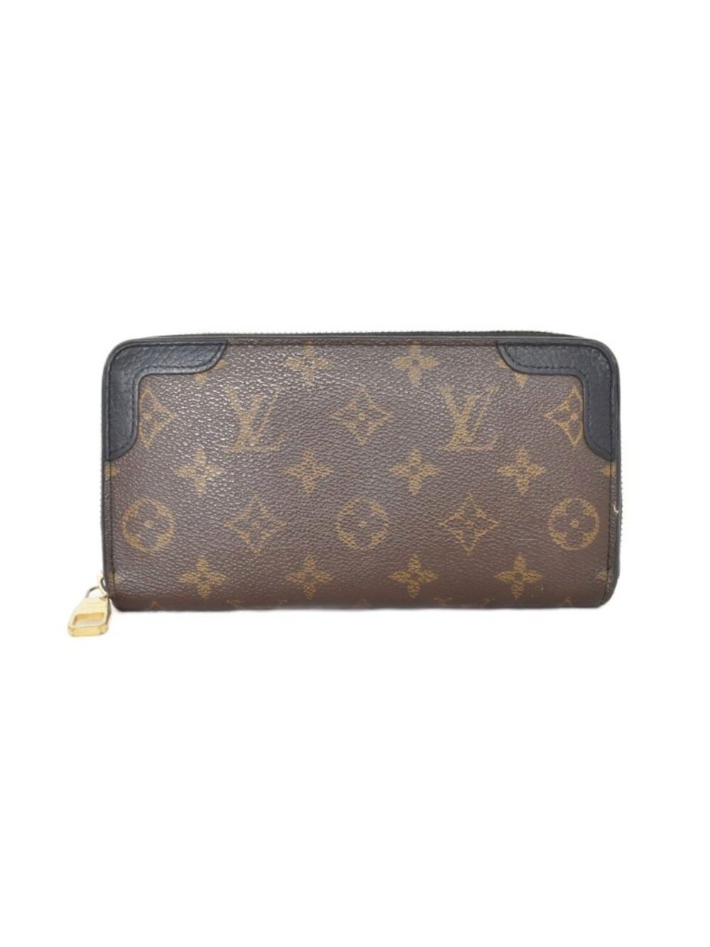 Louis Vuitton Monogram Zippy Wallet Retiro Zip Around Brown